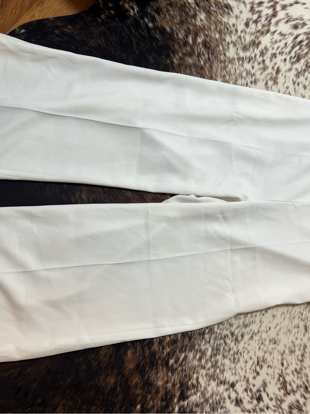 Zara White Tailored Wide-Leg Trousers - Picture 2 of 5